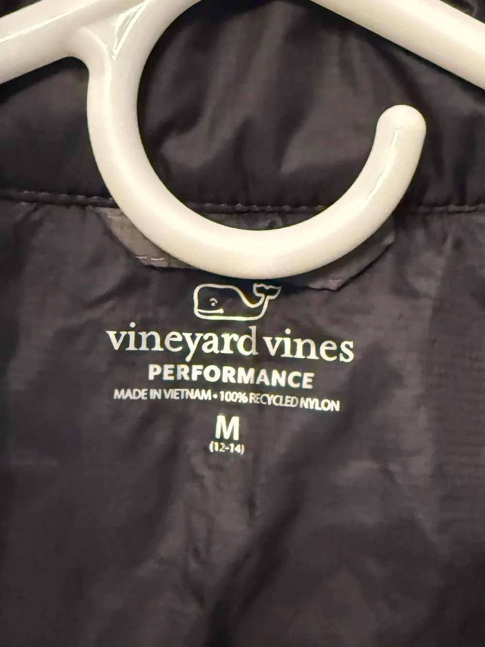 Vineyard Vines Two-Tone Quilted Puffer Vest in Gray and Black